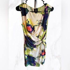 Suzi Chin of Maggy Boutique abstract floral dress NWOT